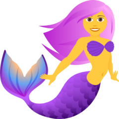 How Mermaid emoji looks on Joypixels.