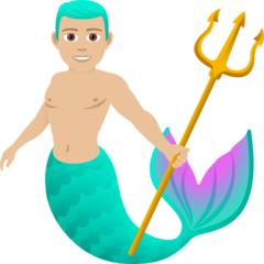 A quoi ressemblent les emoji Triton: peau moyennement claire sur Joypixels.