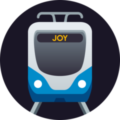 Wie U-Bahn Emoji auf Joypixels aussieht.