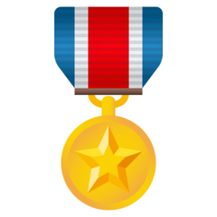 Hur Militär medalj emoji ser ut på Joypixels.