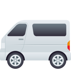 How Minibus emoji looks on Joypixels.