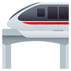 Hvordan Monorail emoji ser ut på Joypixels.