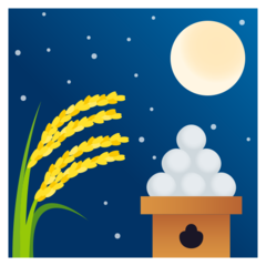 How Moon Viewing Ceremony emoji looks on Joypixels.