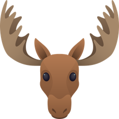 Bagaimana emoji Moose kelihatan di Joypixels.