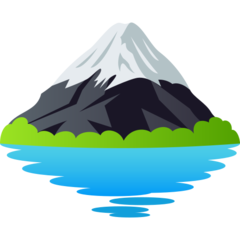 Bagaimana emoji Gunung fuji kelihatan di Joypixels.