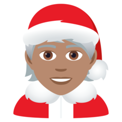 Como o emoji do Noel: pele morena é exibido no Joypixels.