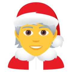 Hur Könsneutral tomte emoji ser ut på Joypixels.