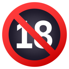No One Under Eighteen Emoji 