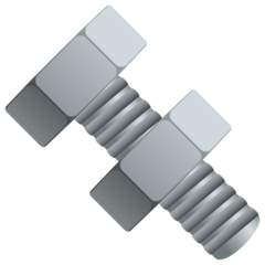 How Nut and Bolt emoji looks on Joypixels.