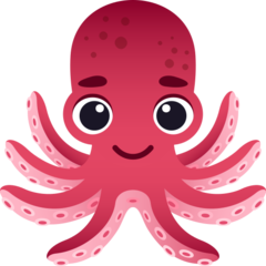 How Octopus emoji looks on Joypixels.