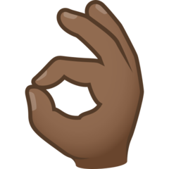 How OK Hand: Medium-Dark Skin Tone emoji looks on Joypixels.