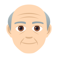 How Old Man: Light Skin Tone emoji looks on Joypixels.