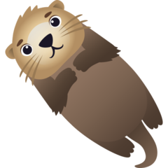 How Otter emoji looks on Joypixels.