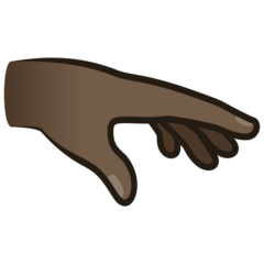 How Palm Down Hand: Dark Skin Tone emoji looks on Joypixels.