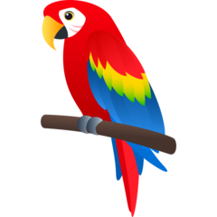 How Parrot emoji looks on Joypixels.