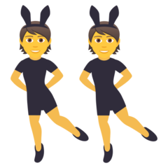 How People with Bunny Ears emoji looks on Joypixels.