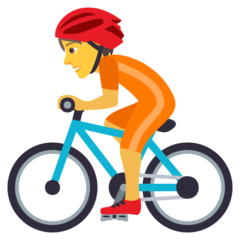 Wie Radfahrer(in) Emoji auf Joypixels aussieht.