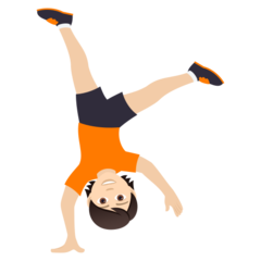 How Person Cartwheeling: Light Skin Tone emoji looks on Joypixels.