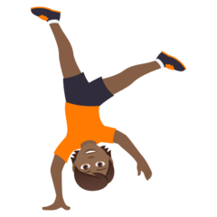 How Person Cartwheeling: Medium-Dark Skin Tone emoji looks on Joypixels.