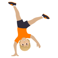 How Person Cartwheeling: Medium-Light Skin Tone emoji looks on Joypixels.