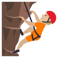 How Person Climbing: Medium-Light Skin Tone emoji looks on Joypixels.