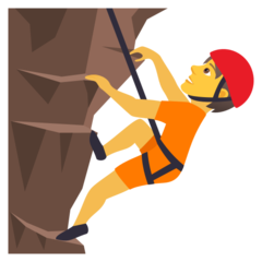 How Person Climbing emoji looks on Joypixels.