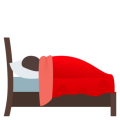 Bagaimana emoji Orang tidur atas katil: ton kulit cerah kelihatan di Joypixels.