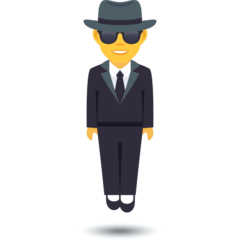 How Person in Suit Levitating emoji looks on Joypixels.