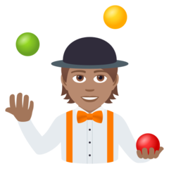 How Person Juggling: Medium Skin Tone emoji looks on Joypixels.