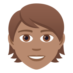 How Person: Medium Skin Tone emoji looks on Joypixels.