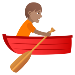 How Person Rowing Boat: Medium Skin Tone emoji looks on Joypixels.