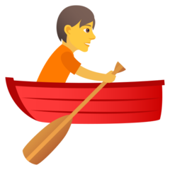 How Person Rowing Boat emoji looks on Joypixels.