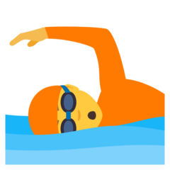 How Person Swimming emoji looks on Joypixels.