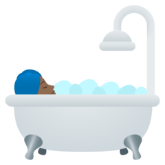 A quoi ressemblent les emoji Personne prenant un bain: peau mate sur Joypixels.