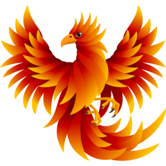 How Phoenix emoji looks on Joypixels.