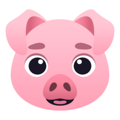 How Pig Face emoji looks on Joypixels.