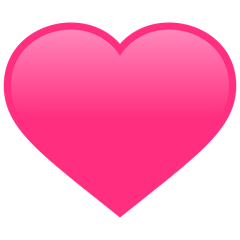 How Pink Heart emoji looks on Joypixels.