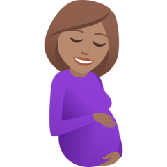 How Pregnant Woman: Medium Skin Tone emoji looks on Joypixels.