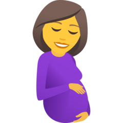 How Pregnant Woman emoji looks on Joypixels.