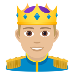 How Prince: Medium-Light Skin Tone emoji looks on Joypixels.