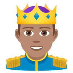 How Prince: Medium Skin Tone emoji looks on Joypixels.