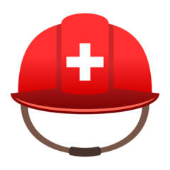 How Rescue Worker’s Helmet emoji looks on Joypixels.