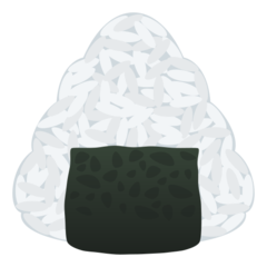 How Rice Ball emoji looks on Joypixels.