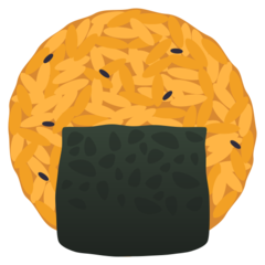 How Rice Cracker emoji looks on Joypixels.