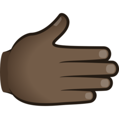 Hur Hand som pekar till höger: mörk hy emoji ser ut på Joypixels.