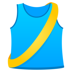 How Running Shirt emoji looks on Joypixels.