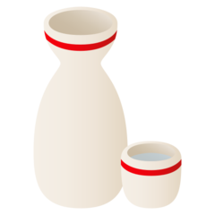 How Sake emoji looks on Joypixels.