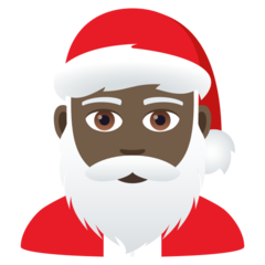 How Santa Claus: Dark Skin Tone emoji looks on Joypixels.