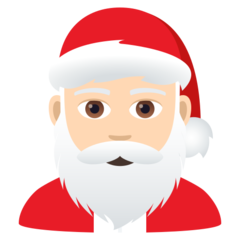 How Santa Claus: Light Skin Tone emoji looks on Joypixels.