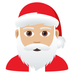 How Santa Claus: Medium-Light Skin Tone emoji looks on Joypixels.